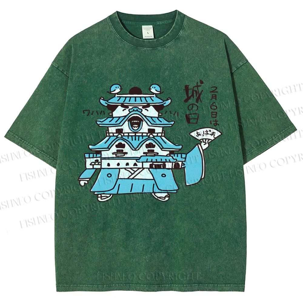 Unisex City Day Printed Washed Tee