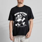 Unisex Cat Walking Graffiti Classic Cotton T-shirt