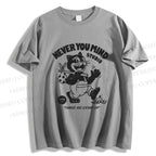 Unisex Cat Walking Graffiti Classic Cotton T-shirt