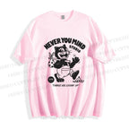 Unisex Cat Walking Graffiti Classic Cotton T-shirt