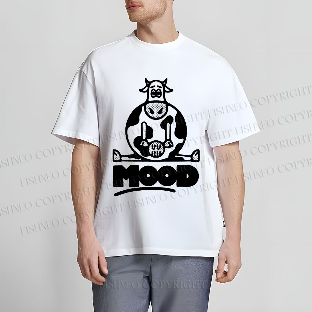 Unisex Cattle Graffiti Classic Cotton T-shirt
