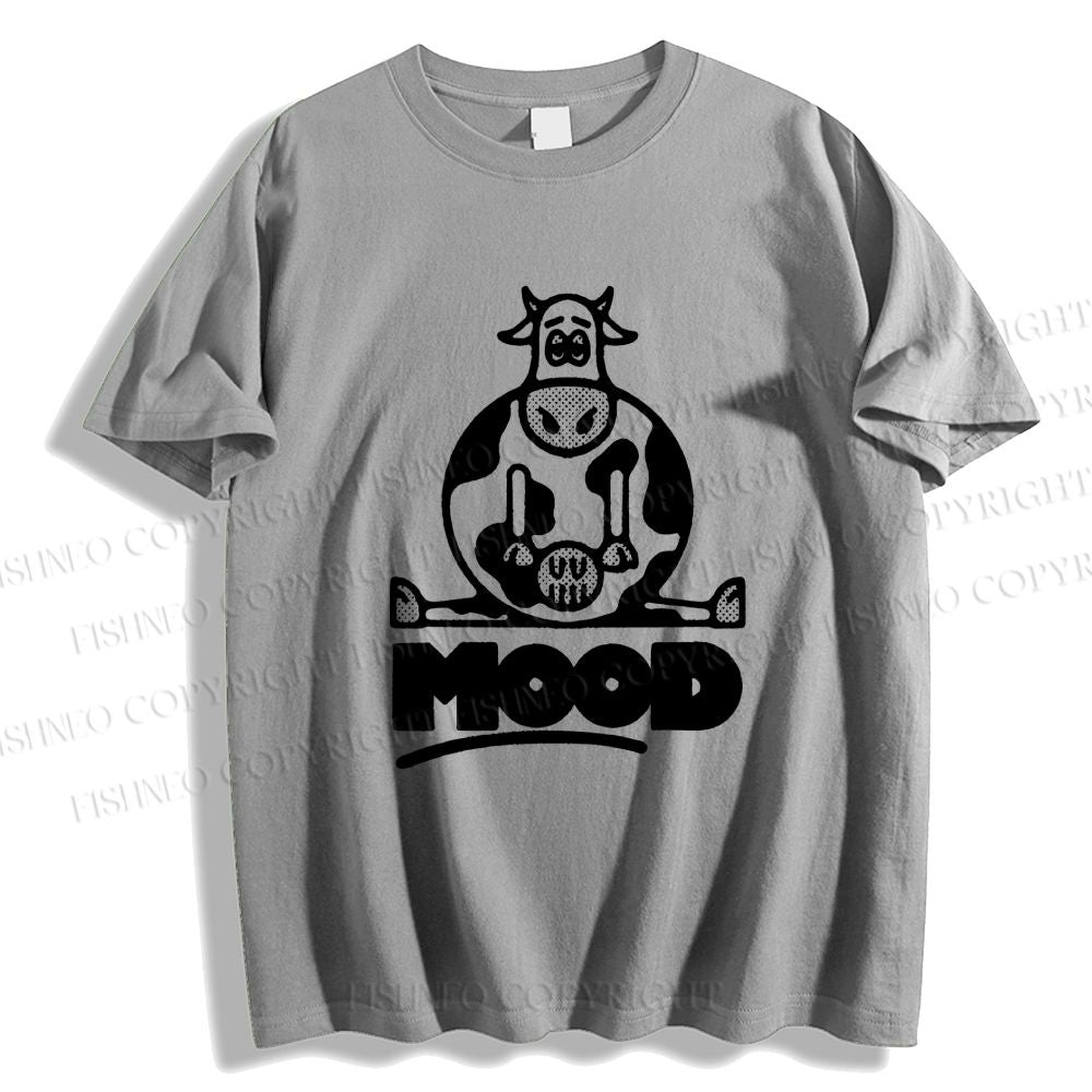 Unisex Cattle Graffiti Classic Cotton T-shirt
