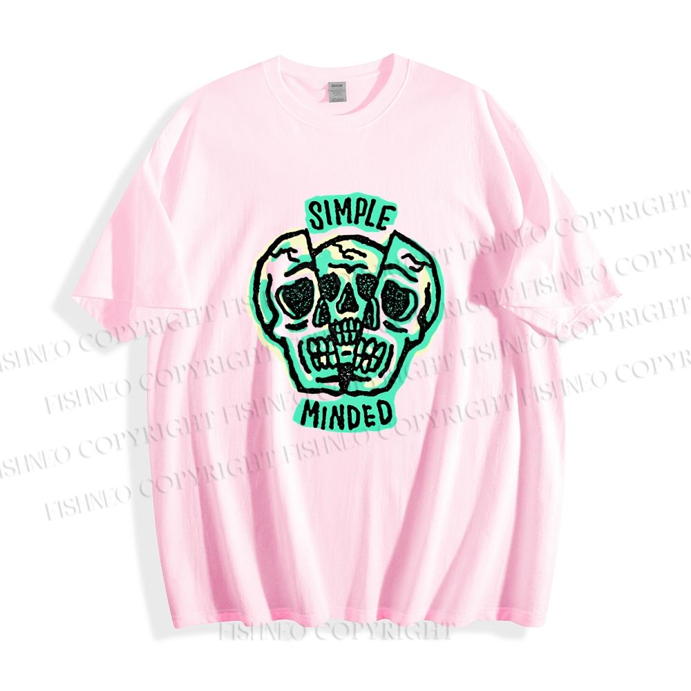 Unisex Vintage Skull Graffiti Classic Cotton T-shirt