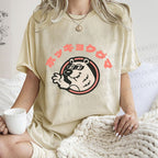 Unisex Vintage Bear Graffiti Printed Washed Tee