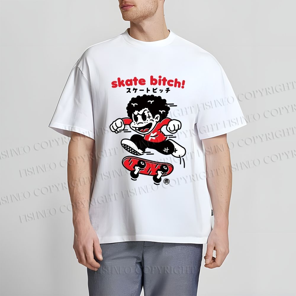 Unisex Japanese Skate Graffiti Classic Cotton T-shirt
