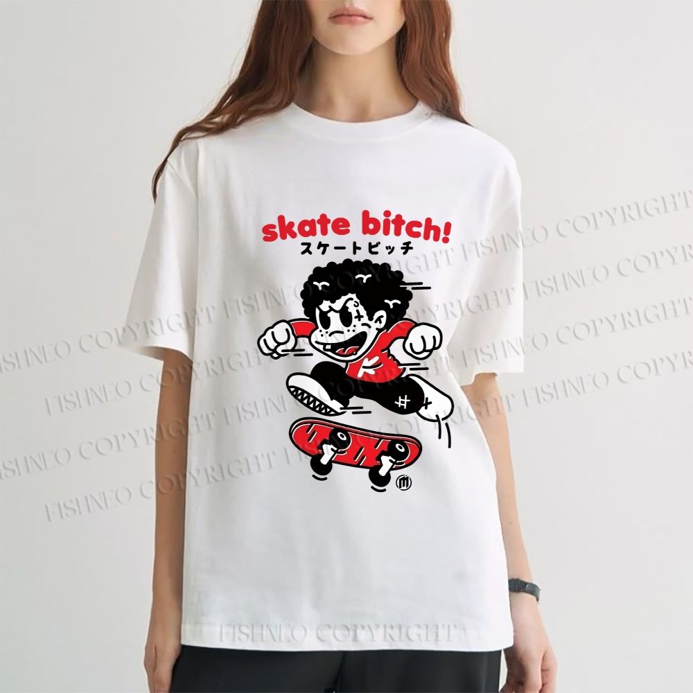 Unisex Japanese Skate Graffiti Classic Cotton T-shirt