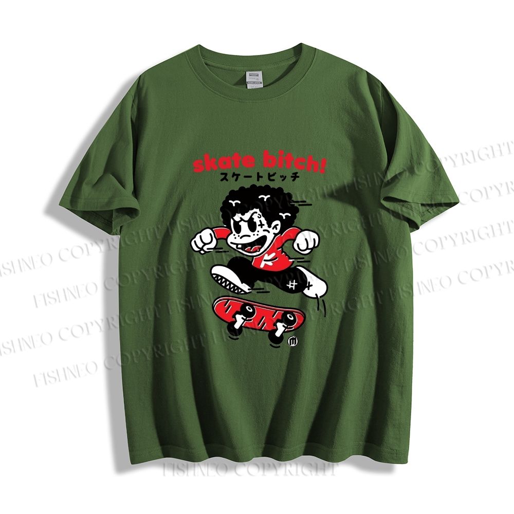 Unisex Japanese Skate Graffiti Classic Cotton T-shirt