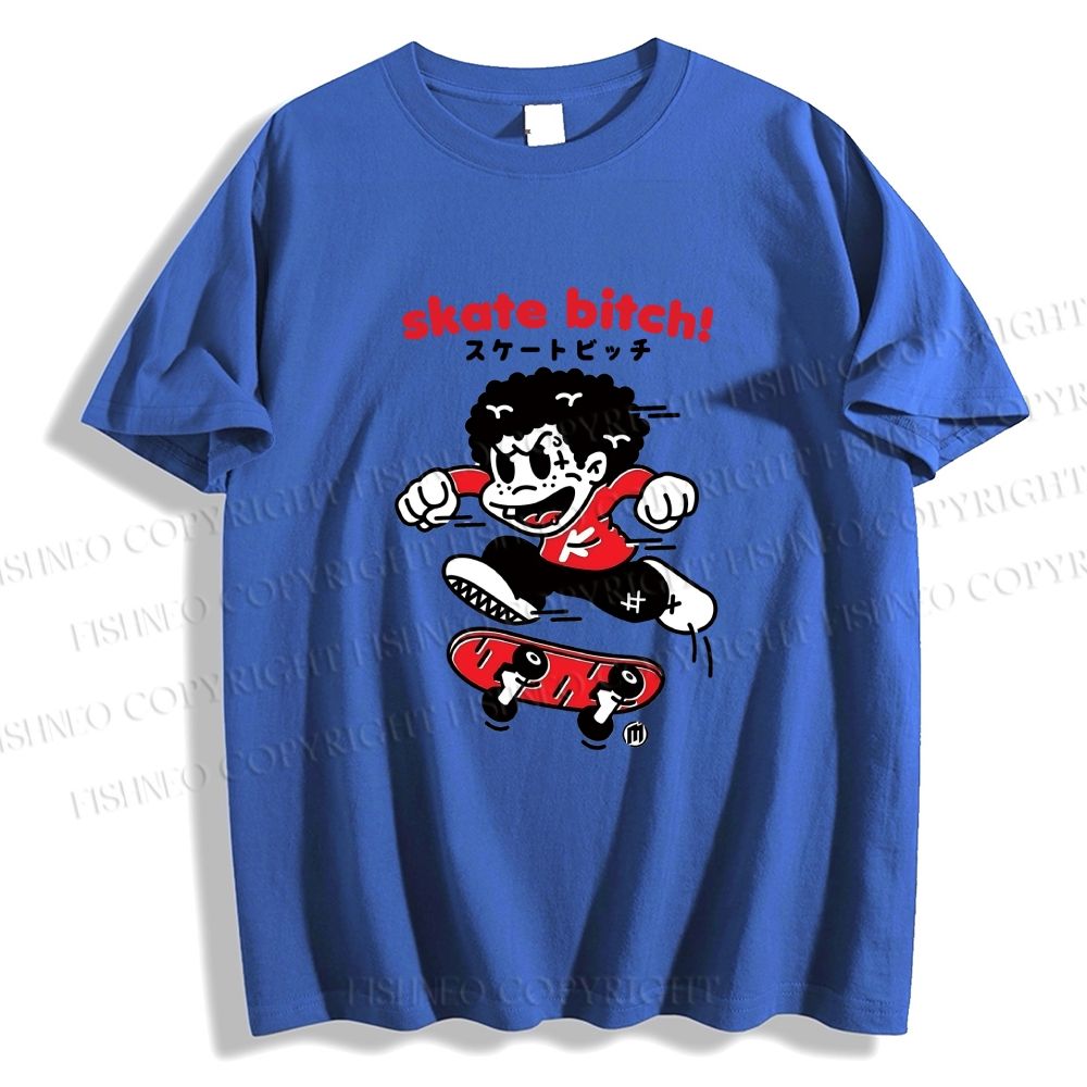 Unisex Japanese Skate Graffiti Classic Cotton T-shirt