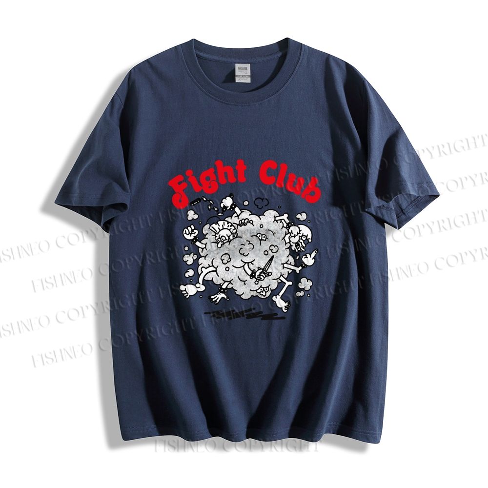 Unisex Vintage Fight Club Graffiti Classic Cotton T-shirt