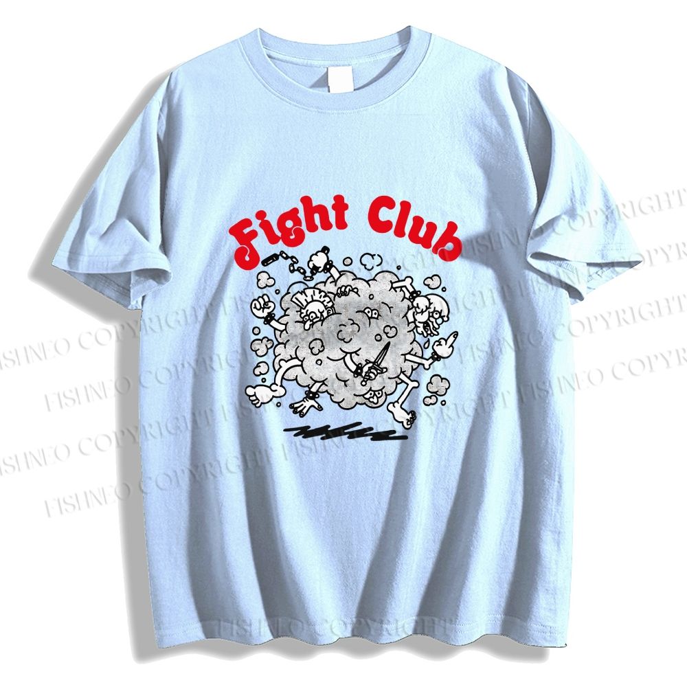 Unisex Vintage Fight Club Graffiti Classic Cotton T-shirt