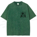 Unisex Vintage Silly Goose Printed  Design Back Washed Tee