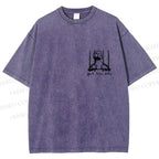 Unisex Vintage Silly Goose Printed  Design Back Washed Tee