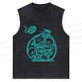 Skull Bag Graffiti Christian Snowflake Washed Vest