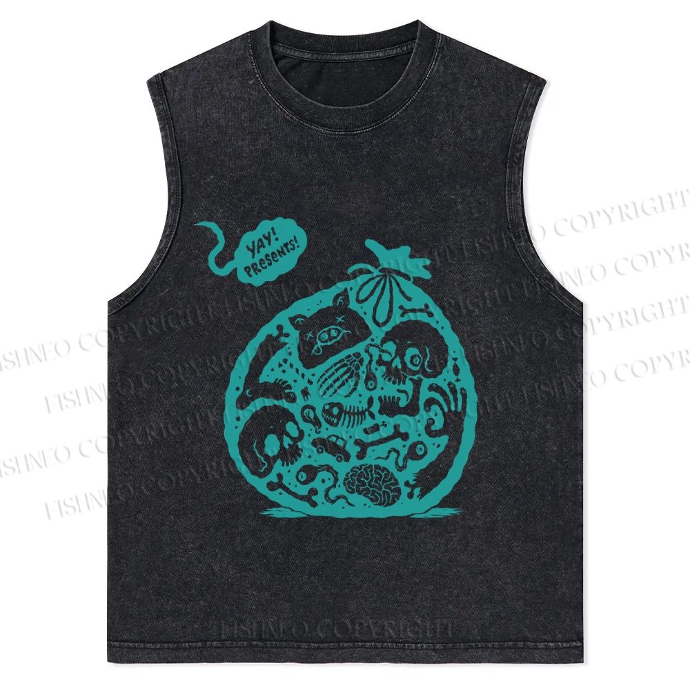 Skull Bag Graffiti Christian Snowflake Washed Vest