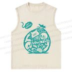 Skull Bag Graffiti Christian Snowflake Washed Vest