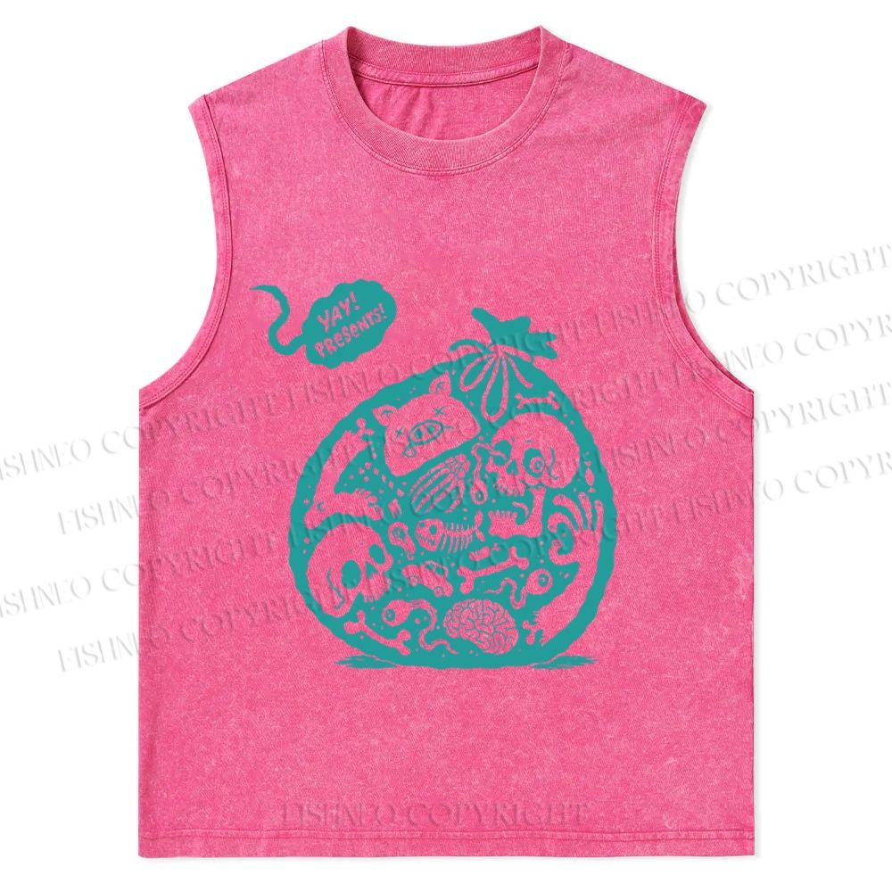 Skull Bag Graffiti Christian Snowflake Washed Vest