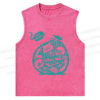 Skull Bag Graffiti Christian Snowflake Washed Vest