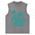 Skull Bag Graffiti Christian Snowflake Washed Vest