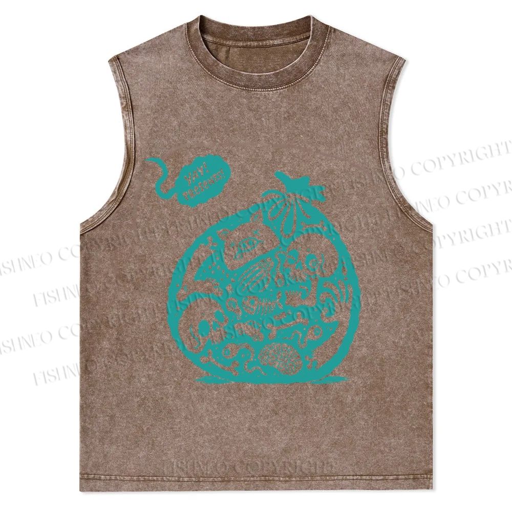 Skull Bag Graffiti Christian Snowflake Washed Vest