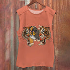 Vintage Tiger Cat Washed Tank Top