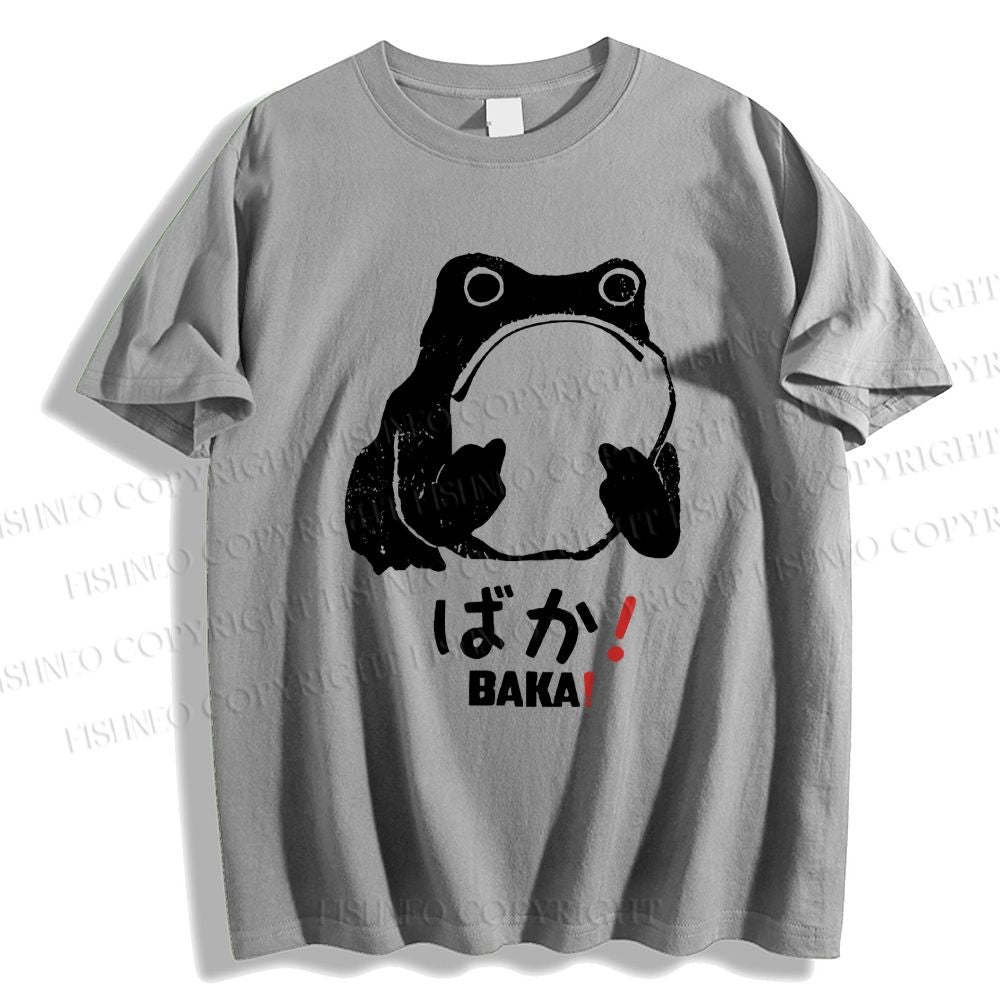 Unisex Vintage Frog Distressed Classic Cotton T-shirt