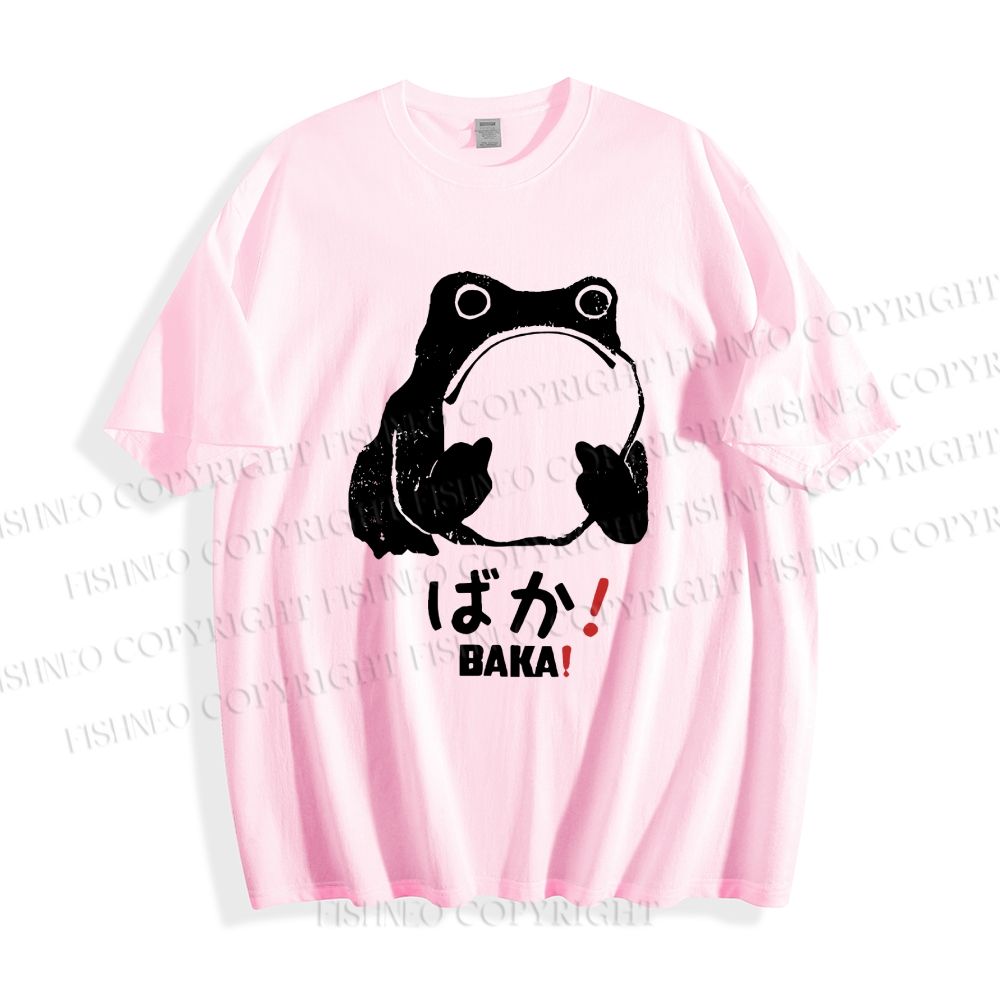 Unisex Vintage Frog Distressed Classic Cotton T-shirt