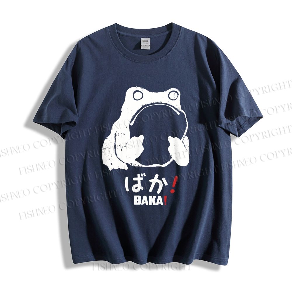 Unisex Vintage Frog Distressed Classic Cotton T-shirt