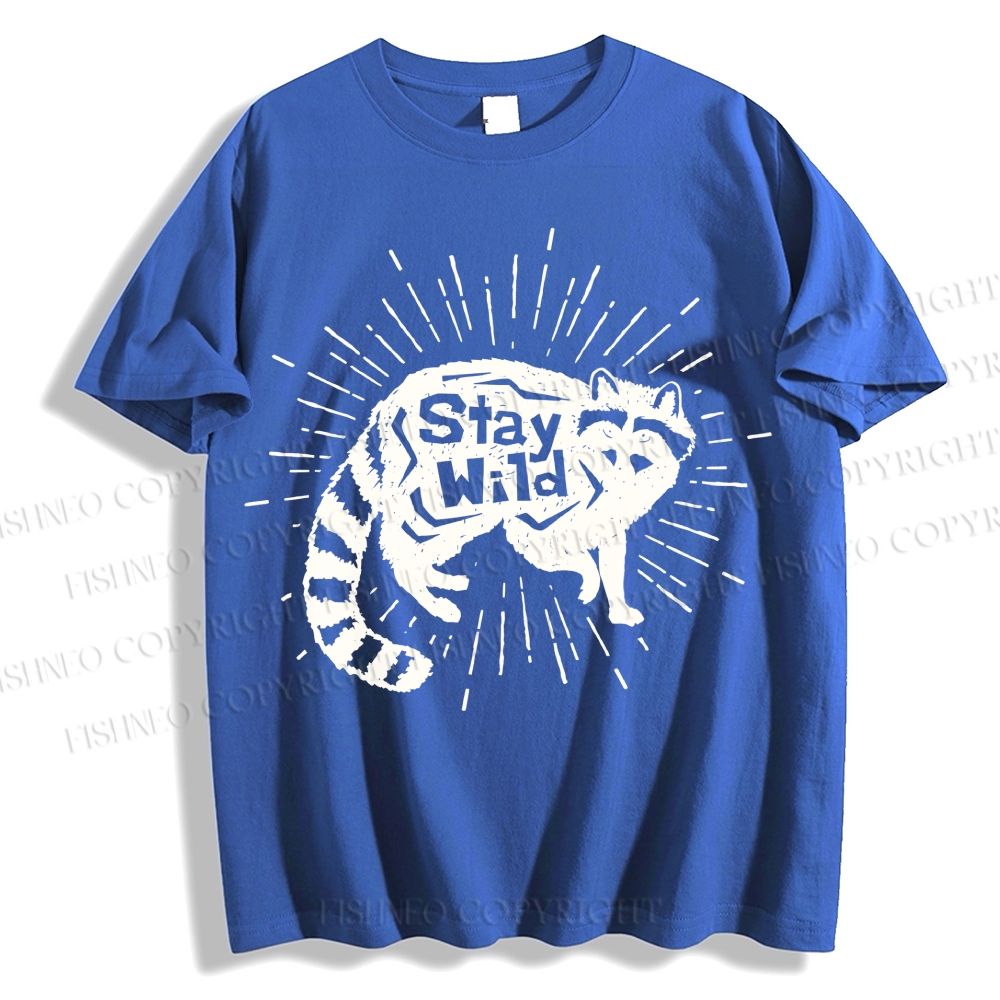 Unisex Vintage Raccoon Graffiti Classic Cotton T-shirt