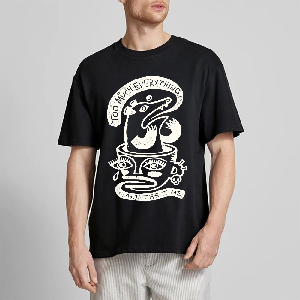 Unisex Vintage Rat Graffiti Classic Cotton T-shirt
