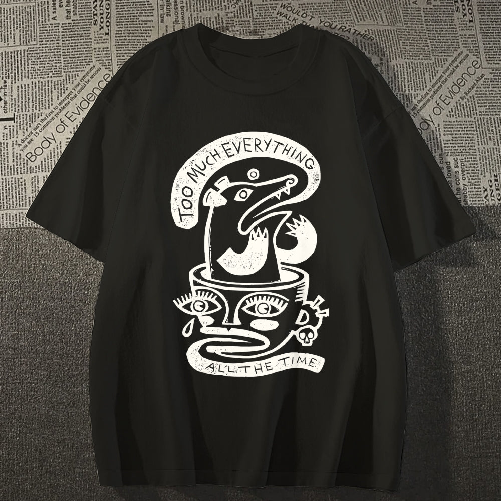 Unisex Vintage Rat Graffiti Classic Cotton T-shirt
