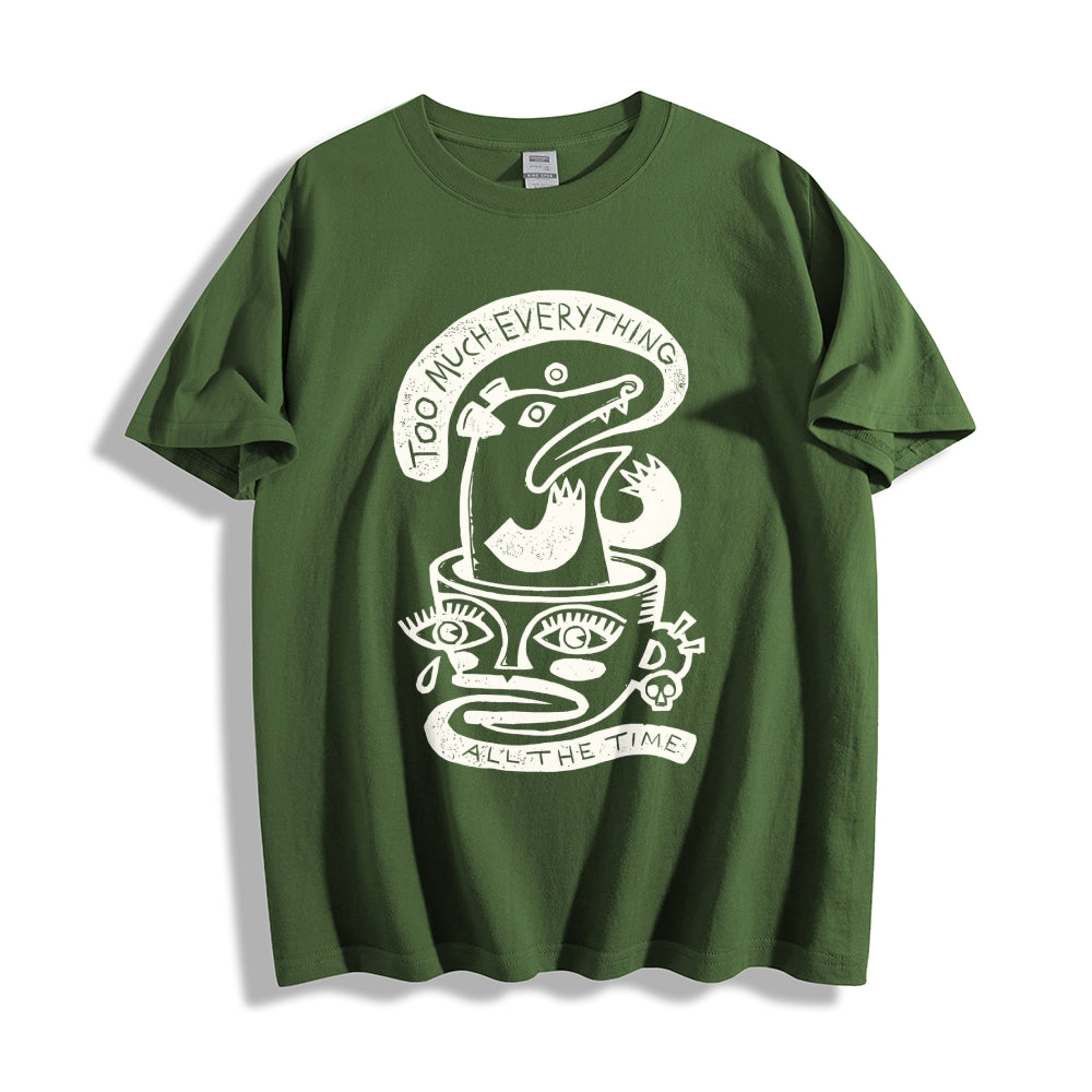 Unisex Vintage Rat Graffiti Classic Cotton T-shirt