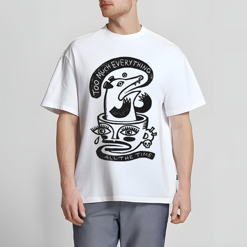 Unisex Vintage Rat Graffiti Classic Cotton T-shirt