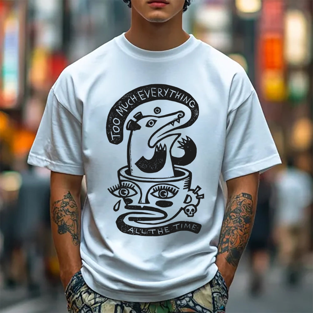 Unisex Vintage Rat Graffiti Classic Cotton T-shirt