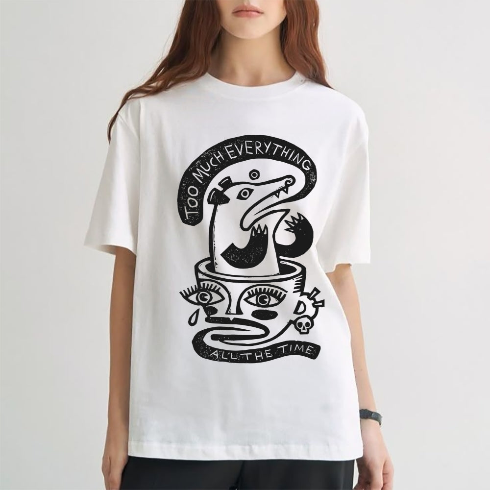 Unisex Vintage Rat Graffiti Classic Cotton T-shirt