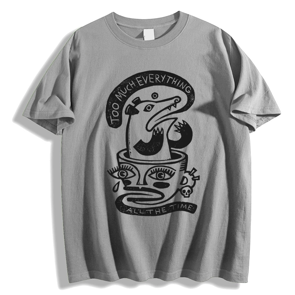 Unisex Vintage Rat Graffiti Classic Cotton T-shirt
