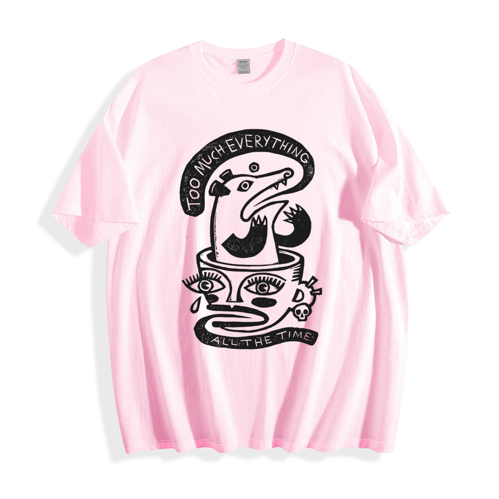 Unisex Vintage Rat Graffiti Classic Cotton T-shirt