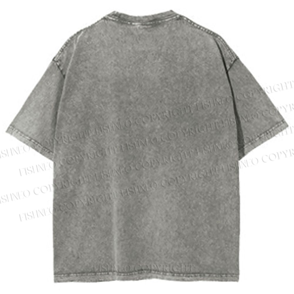 Unisex Dogs with Dots Printed Washed Tee
