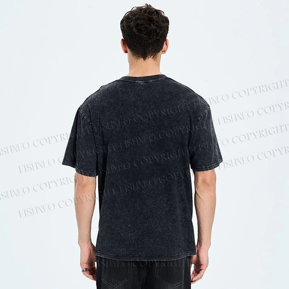 Unisex Green Rats Printed Washed Tee