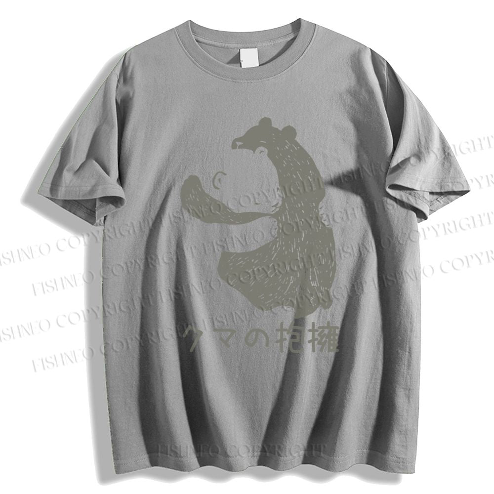 Unisex Japanese Bear Hug Classic Cotton T-shirt