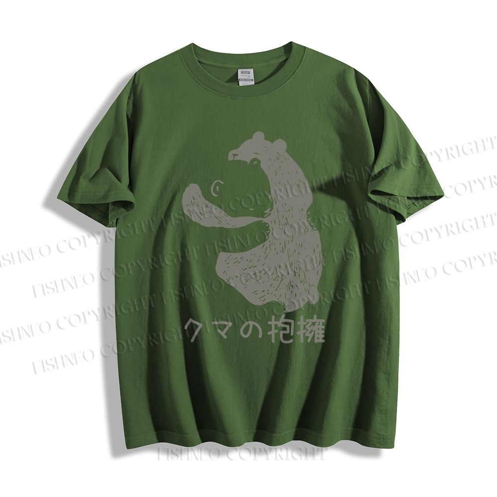 Unisex Japanese Bear Hug Classic Cotton T-shirt