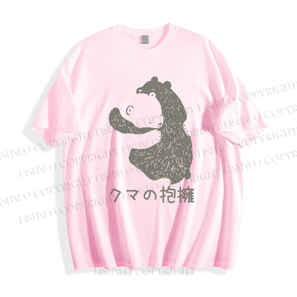 Unisex Japanese Bear Hug Classic Cotton T-shirt