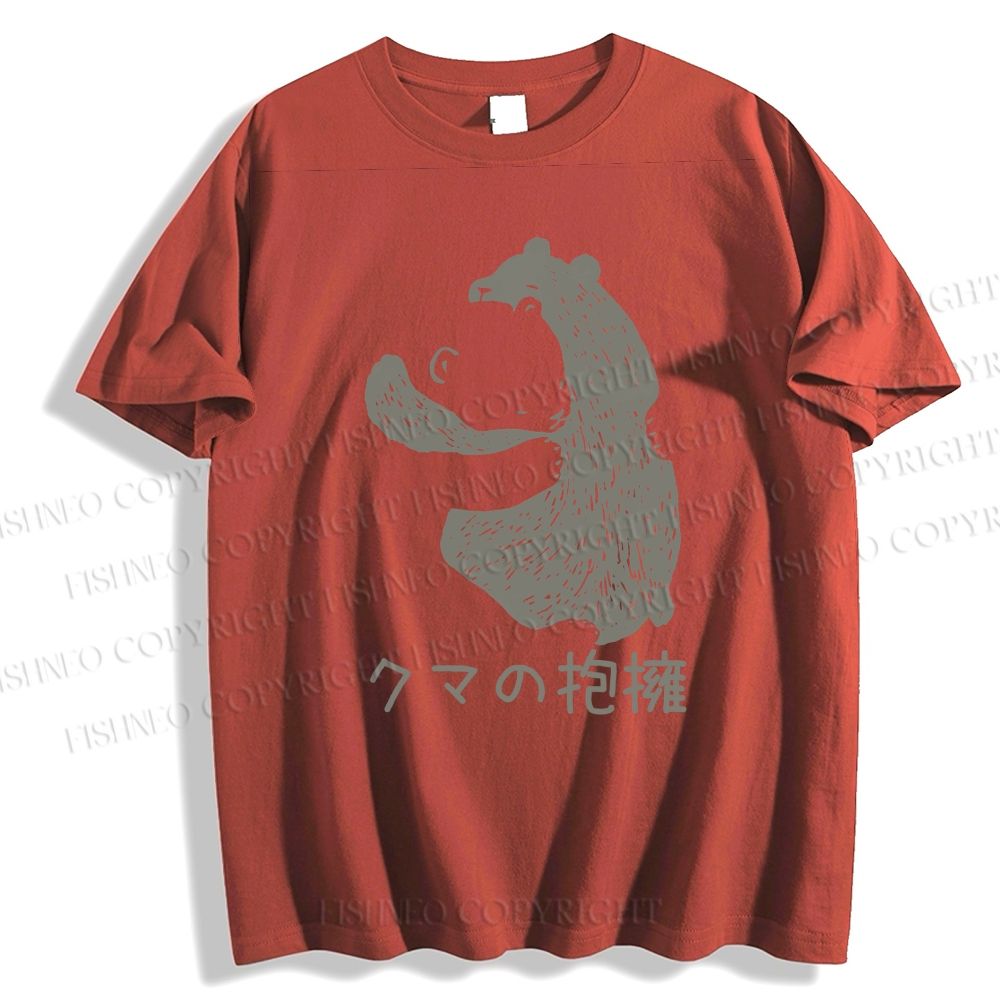 Unisex Japanese Bear Hug Classic Cotton T-shirt