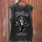Vintage Skull Mermaid Washed Tank Top