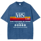VHS Vintage Wash Japanese Design T-Shirt