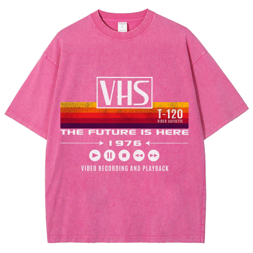 VHS Vintage Wash Japanese Design T-Shirt