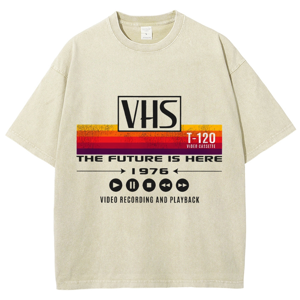 VHS Vintage Wash Japanese Design T-Shirt