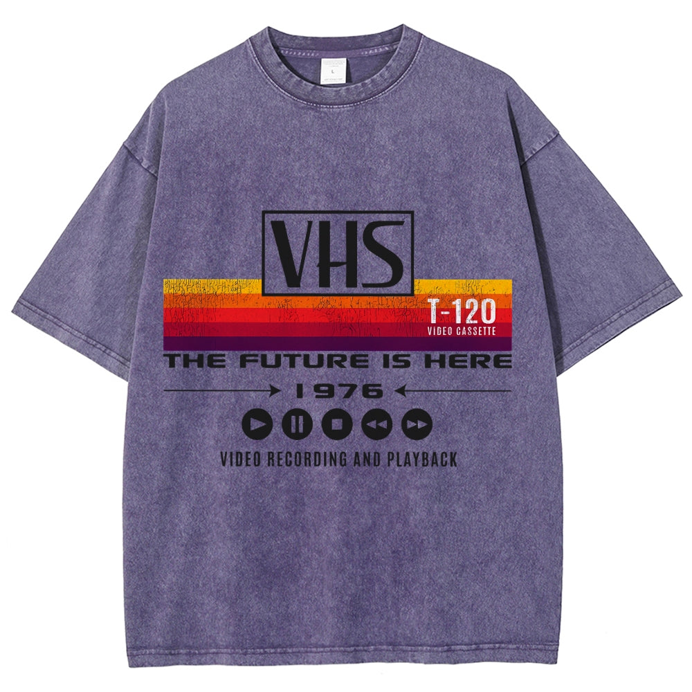 VHS Vintage Wash Japanese Design T-Shirt