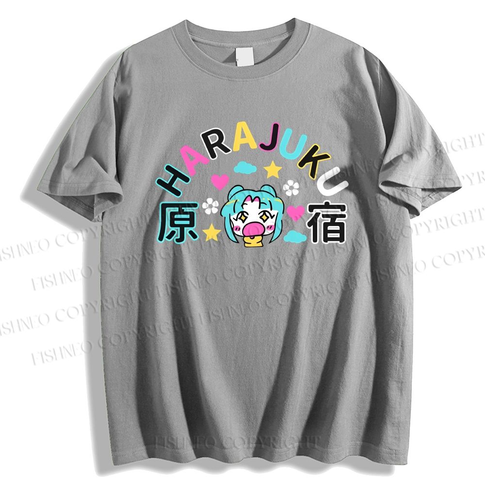 Unisex Harajuku Printed Classic Cotton T-shirt
