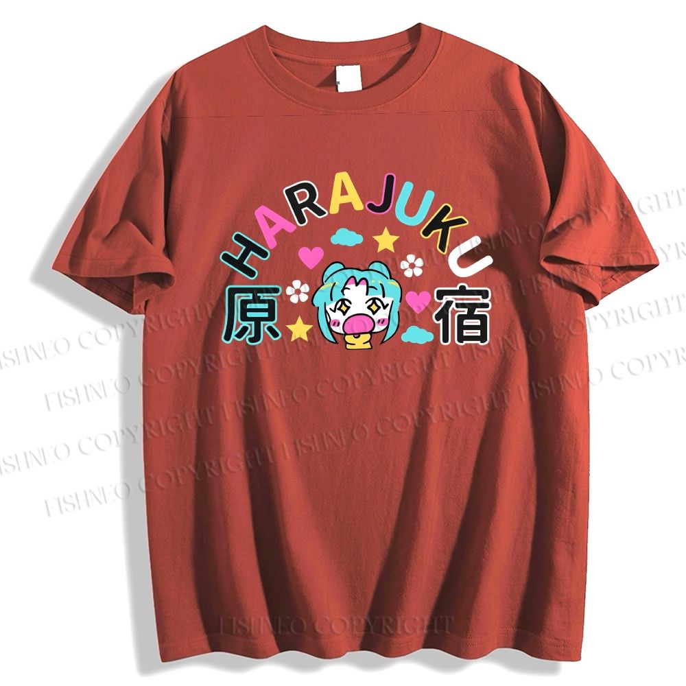 Unisex Harajuku Printed Classic Cotton T-shirt