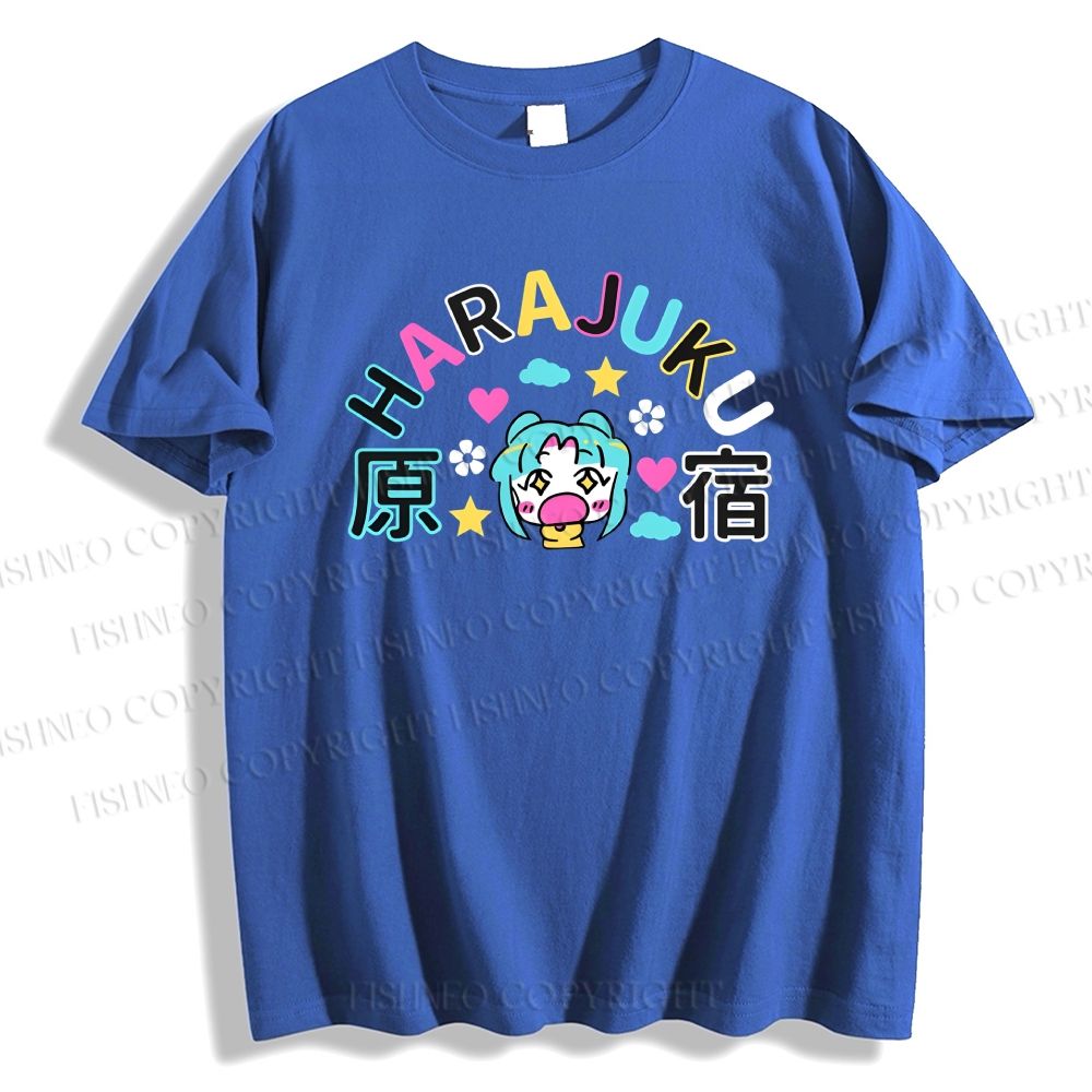Unisex Harajuku Printed Classic Cotton T-shirt
